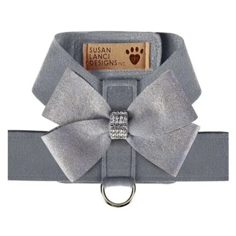 Susan Lanci Platinum Tinkie Harness with Platinum Glitzerati Nouveau Bow
