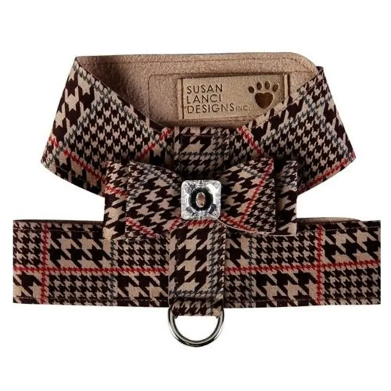 Susan Lanci Chocolate Glen Houndtooth Big Bow Tinkie Harness