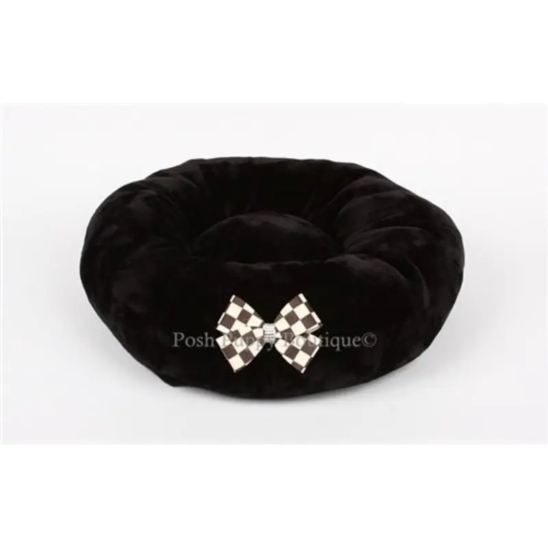 Susan Lanci Windsor Check Collection Bed - Black Spa - Windsor Check Nouveau Bow