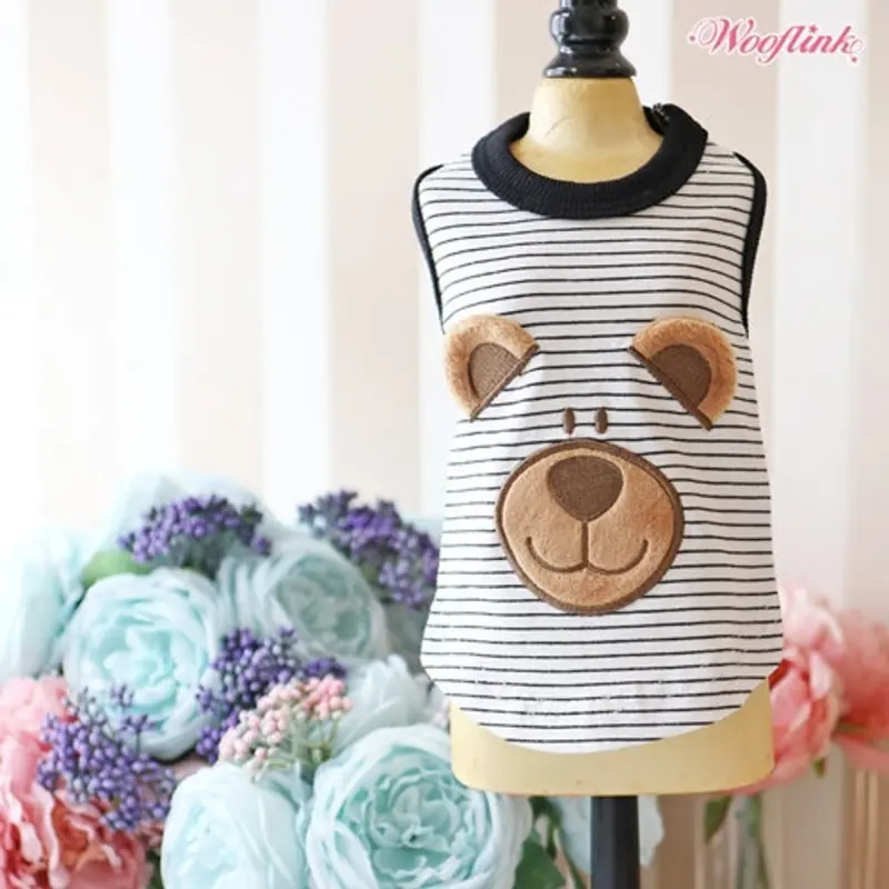 Wooflink Hey Bear Sleeveless Top in Black