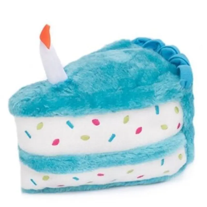 Birthday Cake Blue Plush Toy