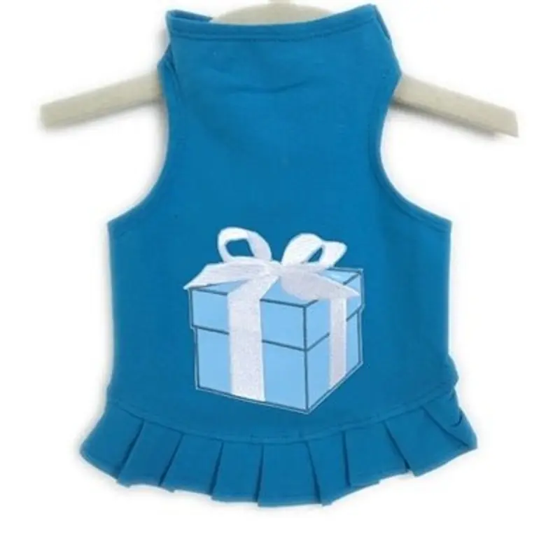 Blue Box Flounce Dress in Turquoise