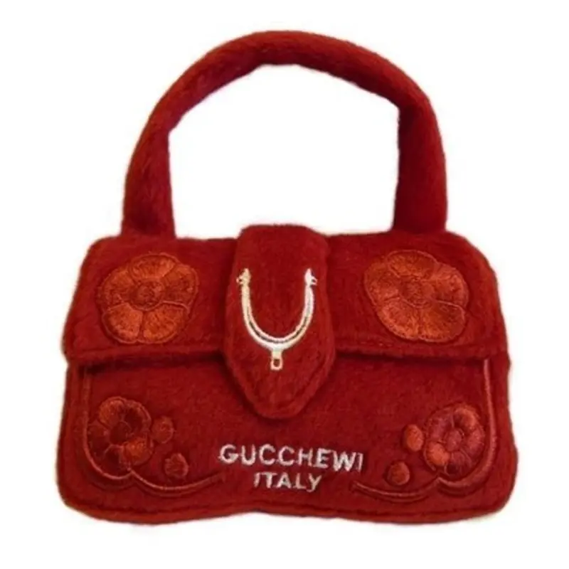 Gucchewi Red Floral Purse Plush Toy
