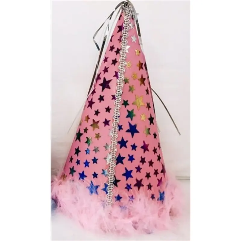 Pink Star Party Hat