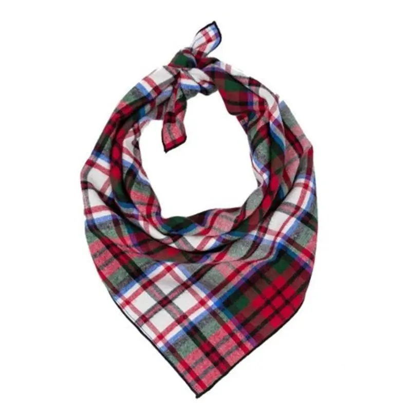 Red Tartan Flannel Classic Tie Dog Bandana