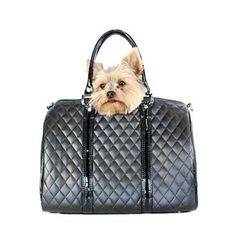 Duffel Carrier- Black Quilted Luxe
