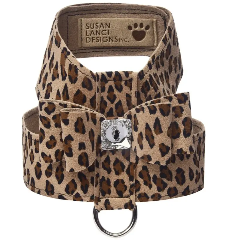 Susan Lanci Big Bow Tinkie Harness- Jungle Print Collection