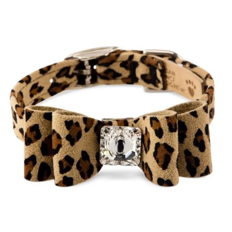Susan Lanci Big Bow Collar- Jungle Print Collection