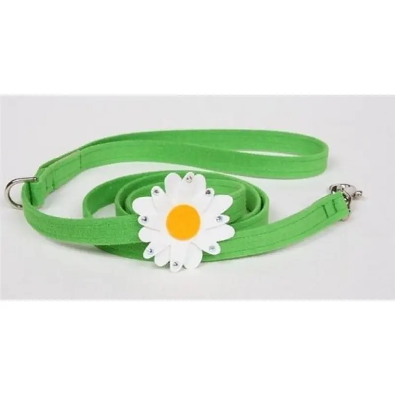 Susan Lanci Large Daisy Collection Ultrasuede Dog Leashes - Many Colors