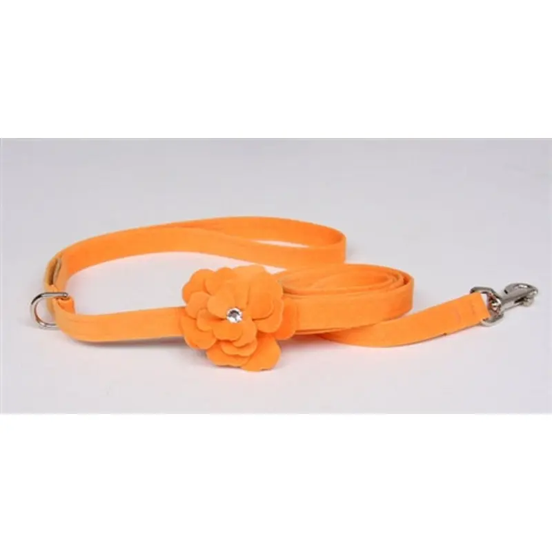 Susan Lanci Tinkie's Garden Flowers Collection Ultrasuede Dog Leashes - Many Colors