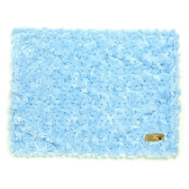 Susan Lanci Puppy Blue Curley Sue Blanket