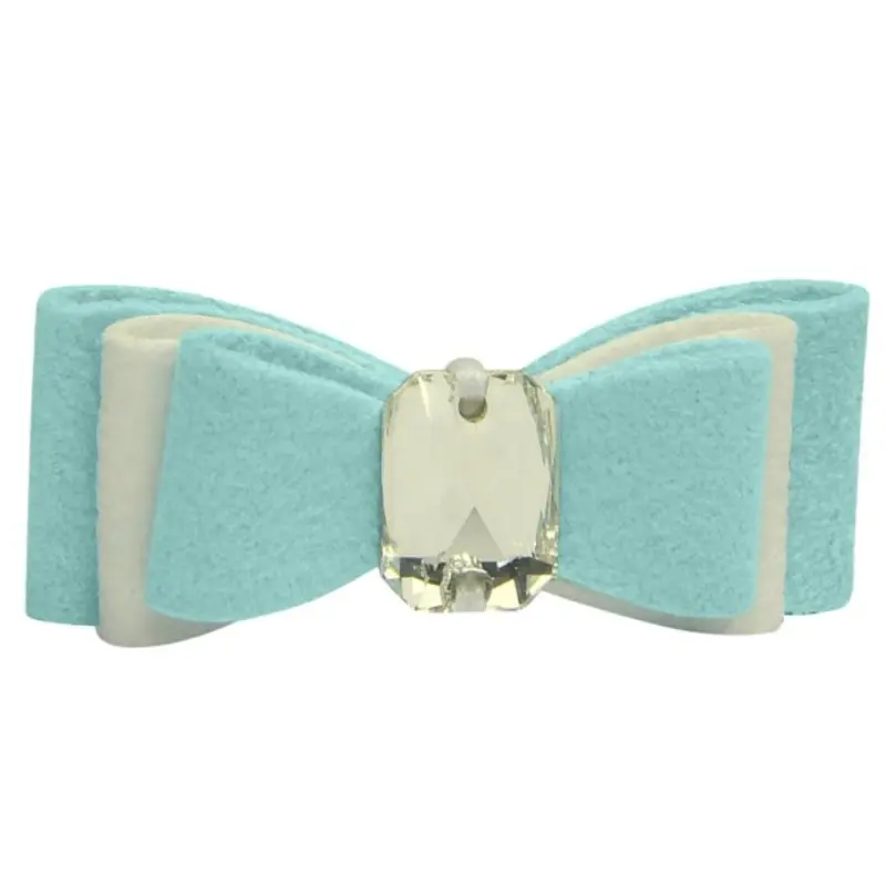 Susan Lanci Tiffi's Gift Big Bow Hair Bow with Clear Crystal