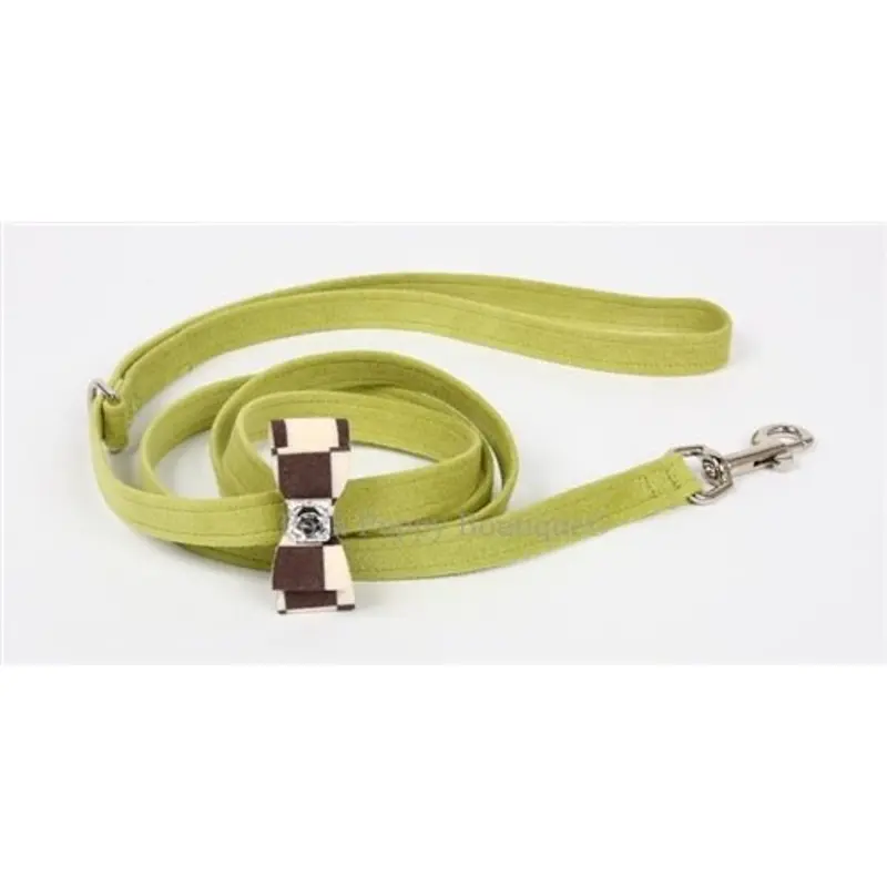 Susan Lanci Windsor Check Biw Bow Collection Leash- Many Colors