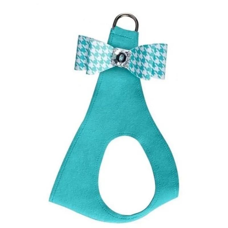 Susan Lanci Bimini Blue Houndstooth Big Bow Step In Harness