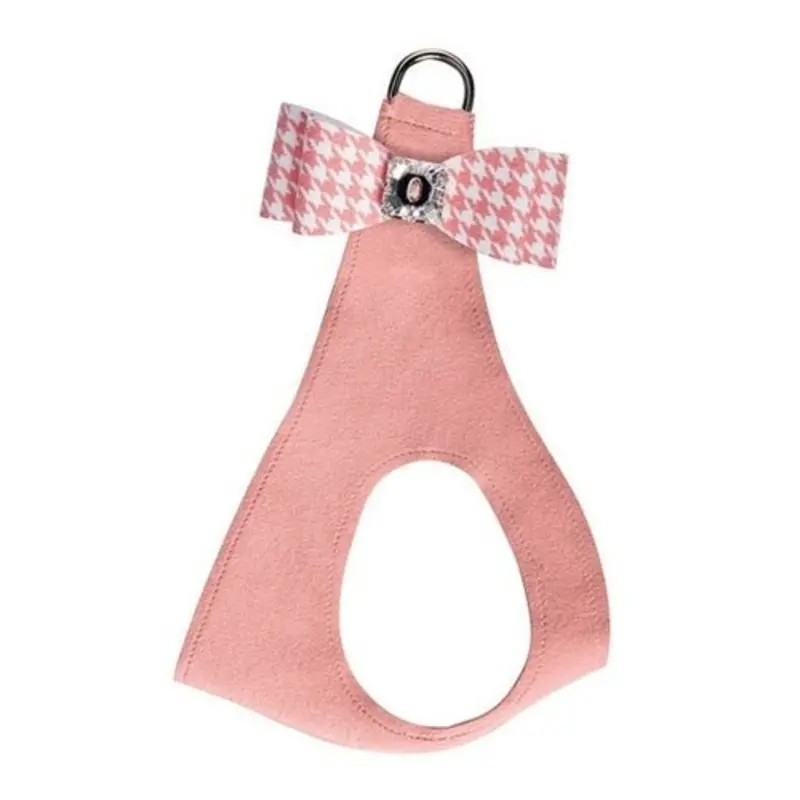 Susan Lanci Peaches N Cream Houndstooth Big Bow Step In Harness