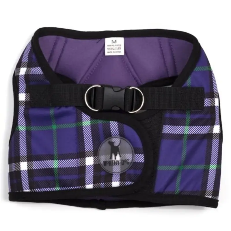 Sidekick Printed Plaid Harness in Purple