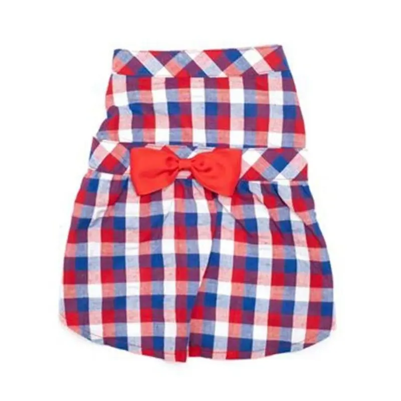 Check Dress Red, White and Blue