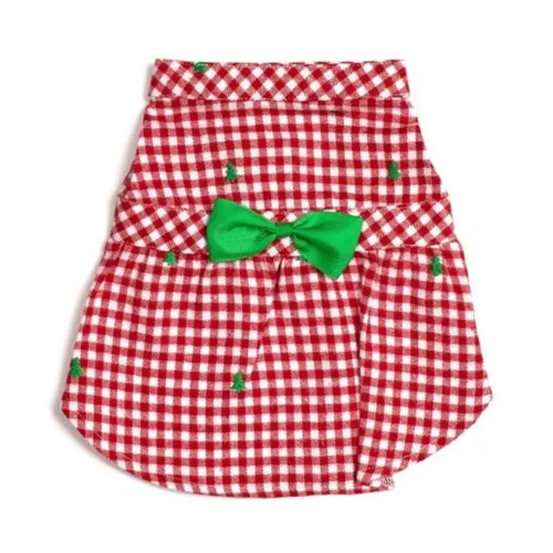 Check Trees Dress - Red