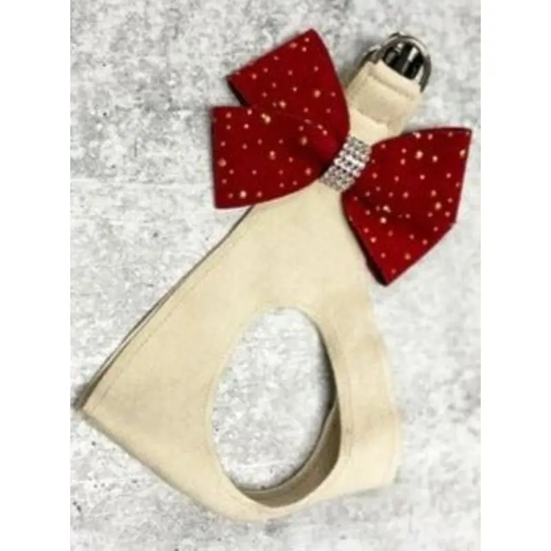 Susan Lanci Doe with Gold Stardust Burgundy Nouveau Bow Step in Harness