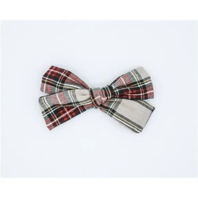 Classic Linen Hair Bow - Royal