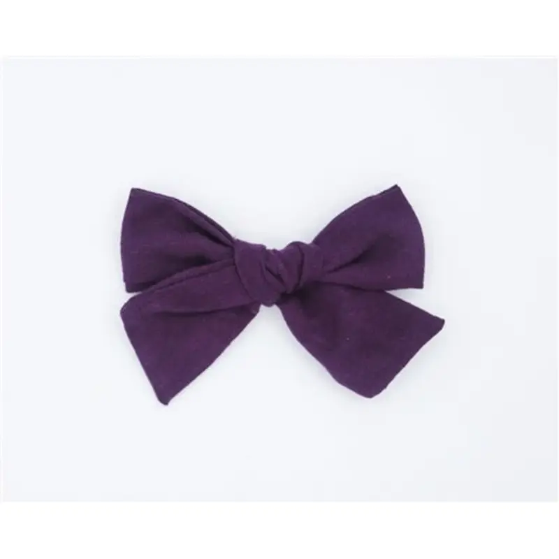 Classic Linen Hair Bow - Sangria