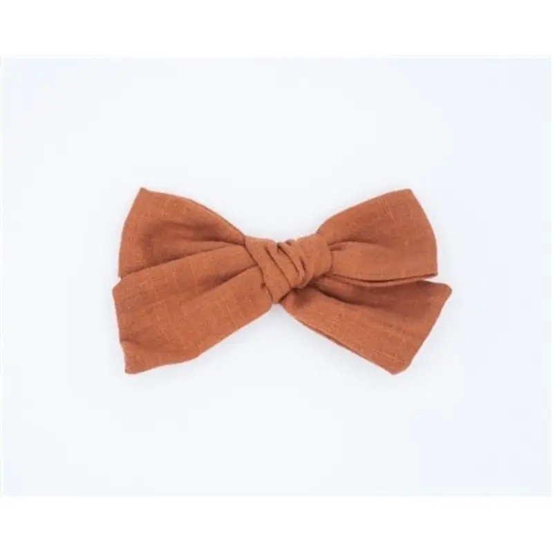 Classic Linen Hair Bow - Sun Kissed