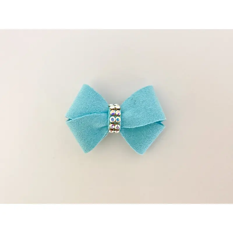 Susan Lanci Tiffi Blue AB Crystal Hair bow
