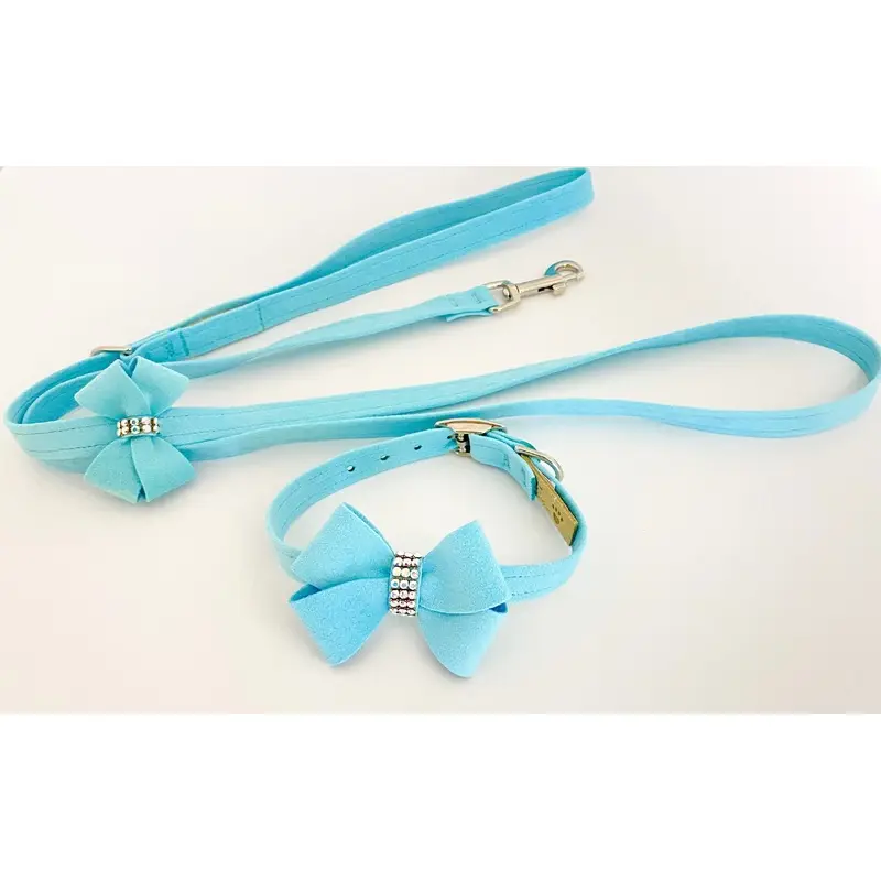 Susan Lanci Tiffi Blue AB Crystal Nouveau Bow Collar