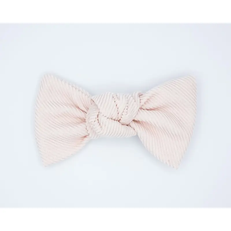 Corduroy Hair Bow - Tender Pink