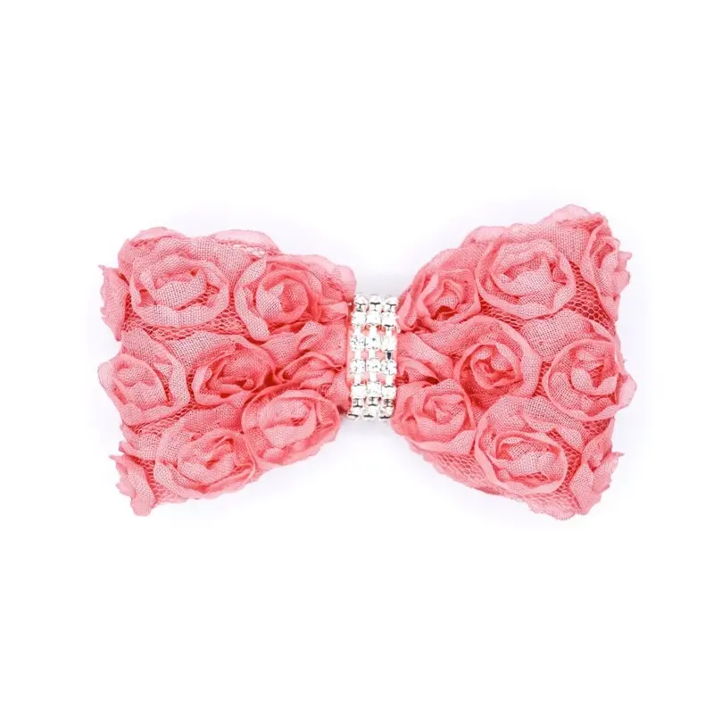 Furever Roses Hair Bow - Flush