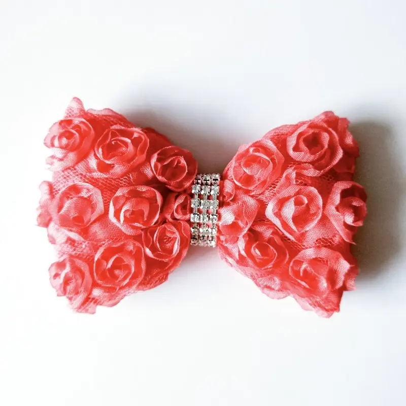 Furever Roses Hair Bow - Romance