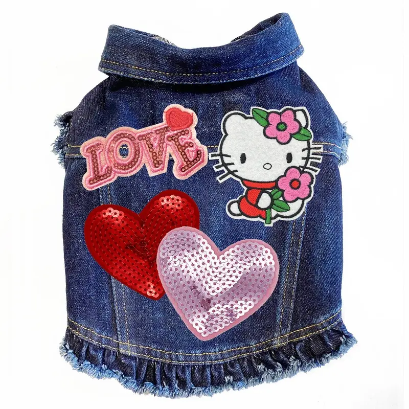 Hello Kitty Denim Jacket in Blue Denim Ruffles