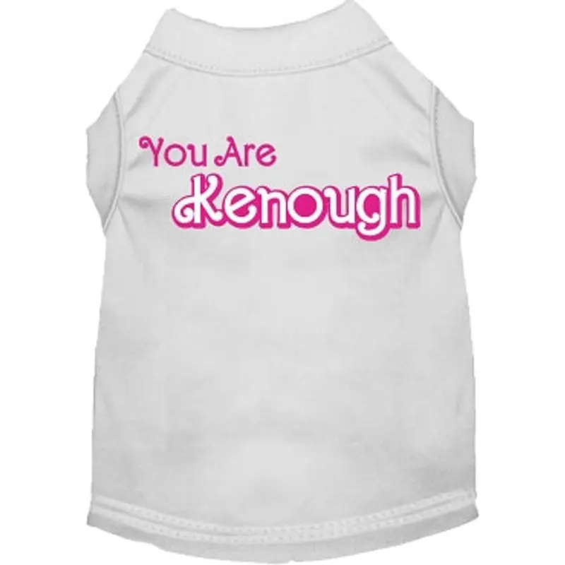 You Are Kenough Barbie Screen Print Shirt in White