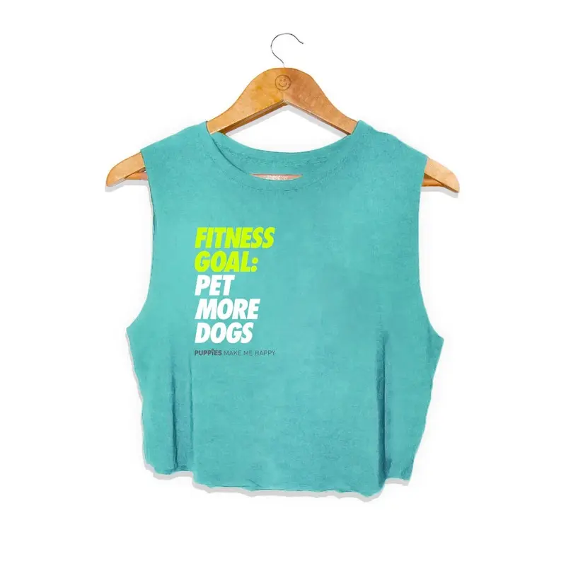 Fitness Goals Crop Top | Gift for Dog Lovers & Dog Owners