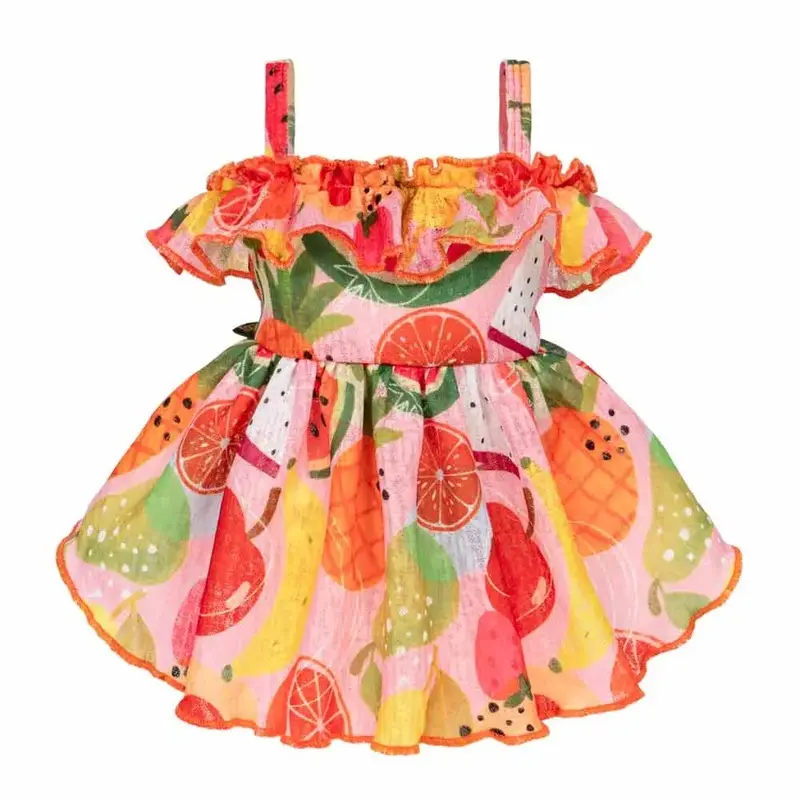 Tropical Fruit Print Dog Dress