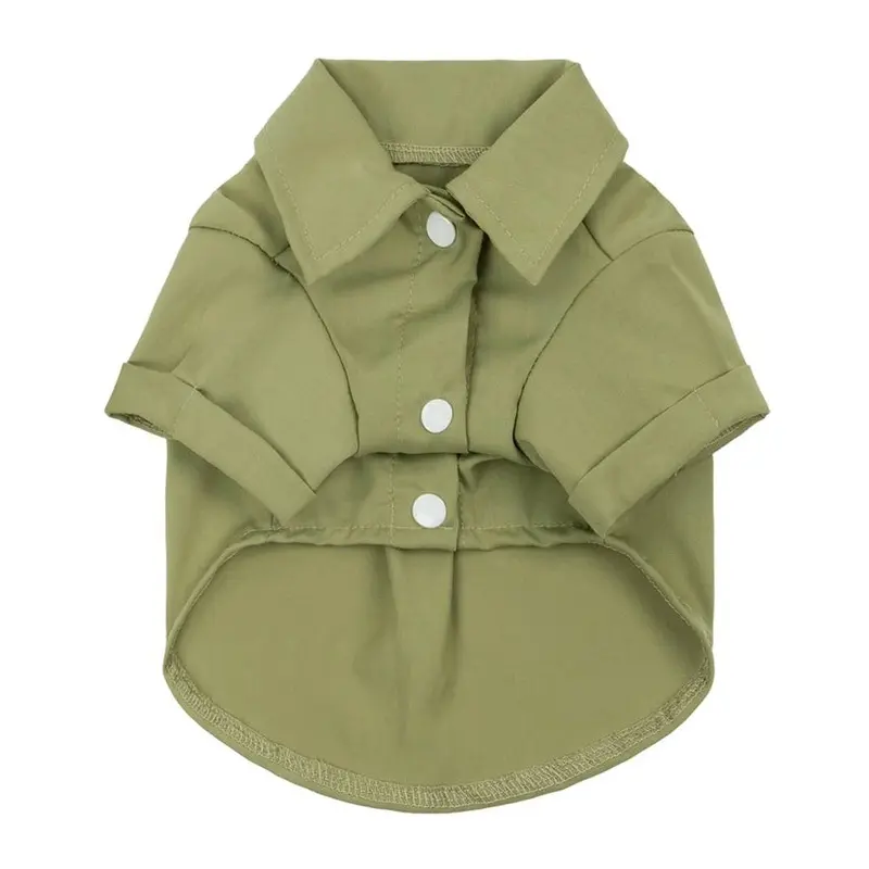 Formal Dog Collar Shirt in Olive