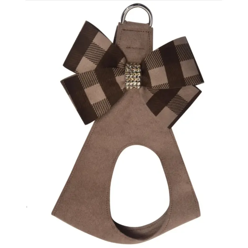 Susan Lanci Fawn Gingham Nouveau Bow Step In Harness