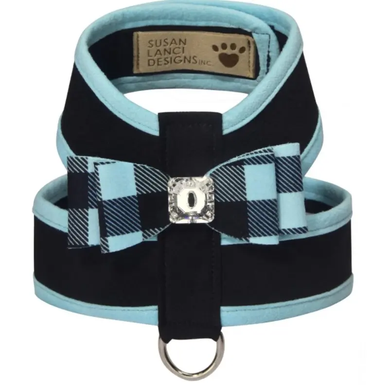 Susan Lanci Tinkie Harness With Tiffi Gingham Big Bow