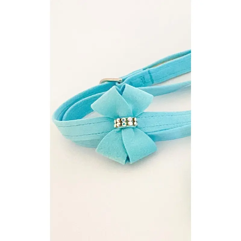 Susan Lanci AB Crystal Tiffi Nouveau Bow Leash