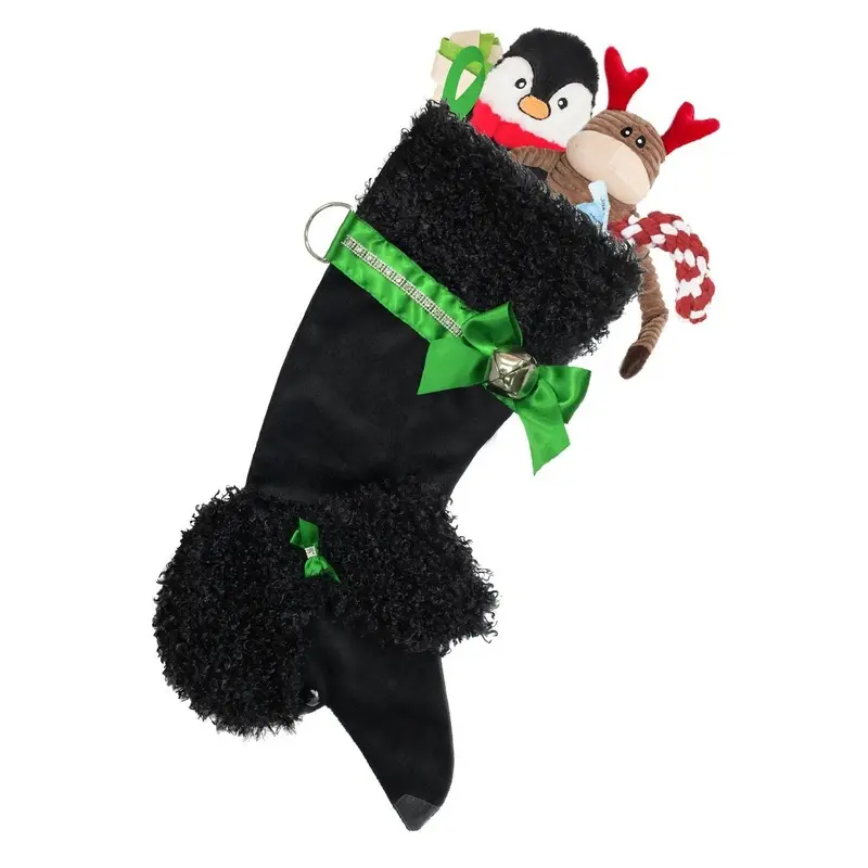 Black Poodle Decorative Dog Christmas Stocking