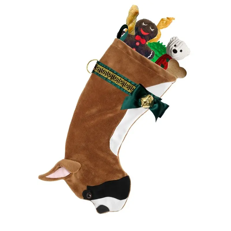 Boxer Hearth Decorative Dog Christmas Stocking