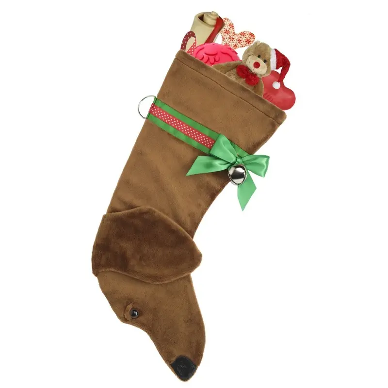 Dachshund (Tan/Red) Decorative Dog Christmas Stocking
