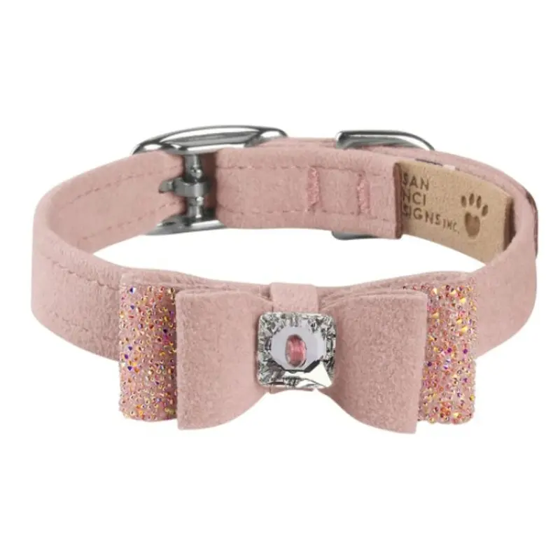 Susan Lanci AB Crystal Stellar Big Bow Collar in Rosewood