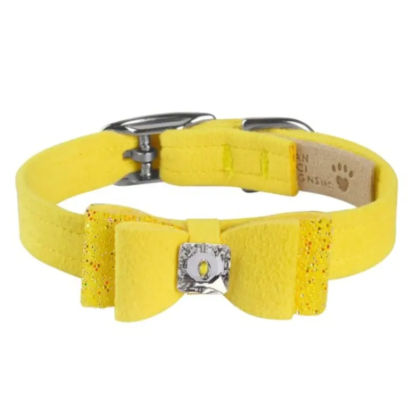 Susan Lanci AB Crystal Stellar Big Bow Collar in Sunshine