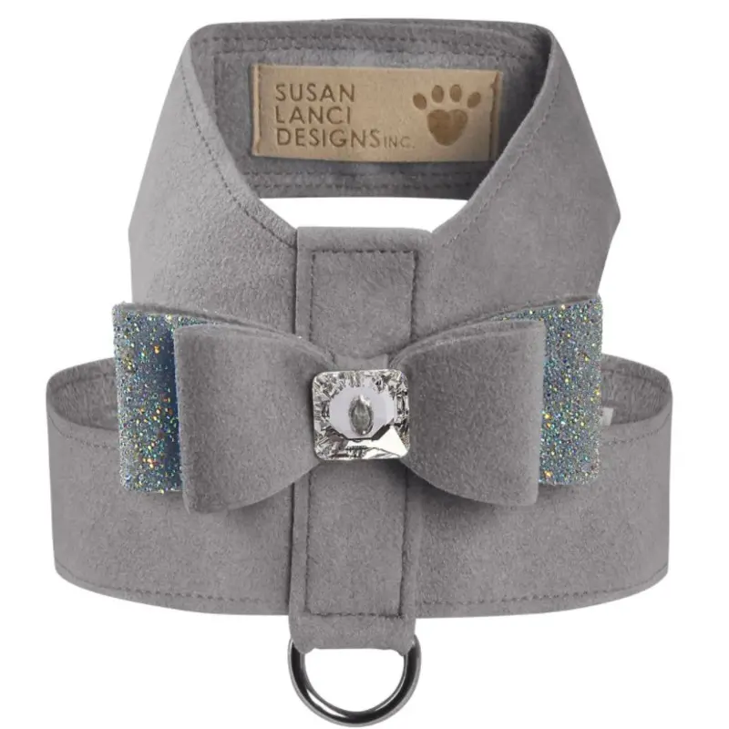 Susan Lanci AB Crystal Stellar Big Bow Tinkie Harness in Platinum