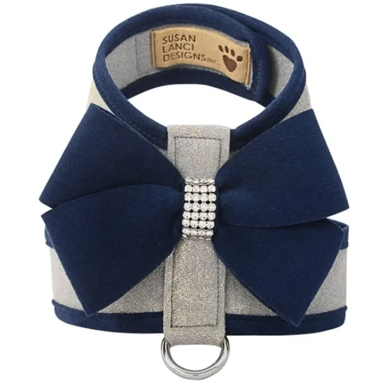 Susan Lanci Indigo Nouveau Bow Platinum Glitzerati Tinkie Harness