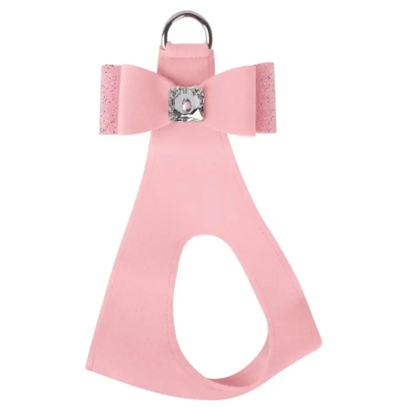 Susan Lanci AB Crystal Stellar Big Bow Step in Harness in Puppy Pink