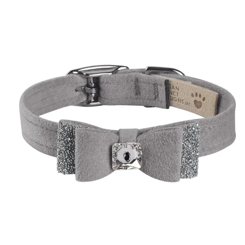 Susan Lanci Crystal Stellar Big Bow Collar in Platinum