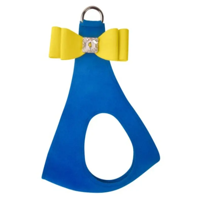 Susan Lanci Royal Blue Step in Harness with Sunshine Big Bow