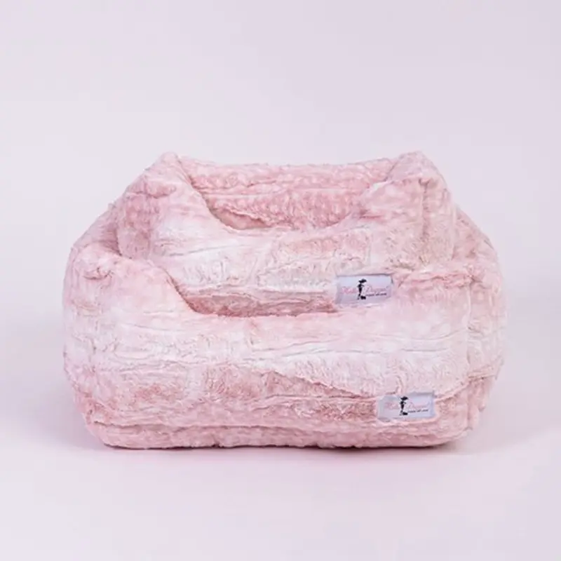 Cashmere Dog Bed in Pink Fawn